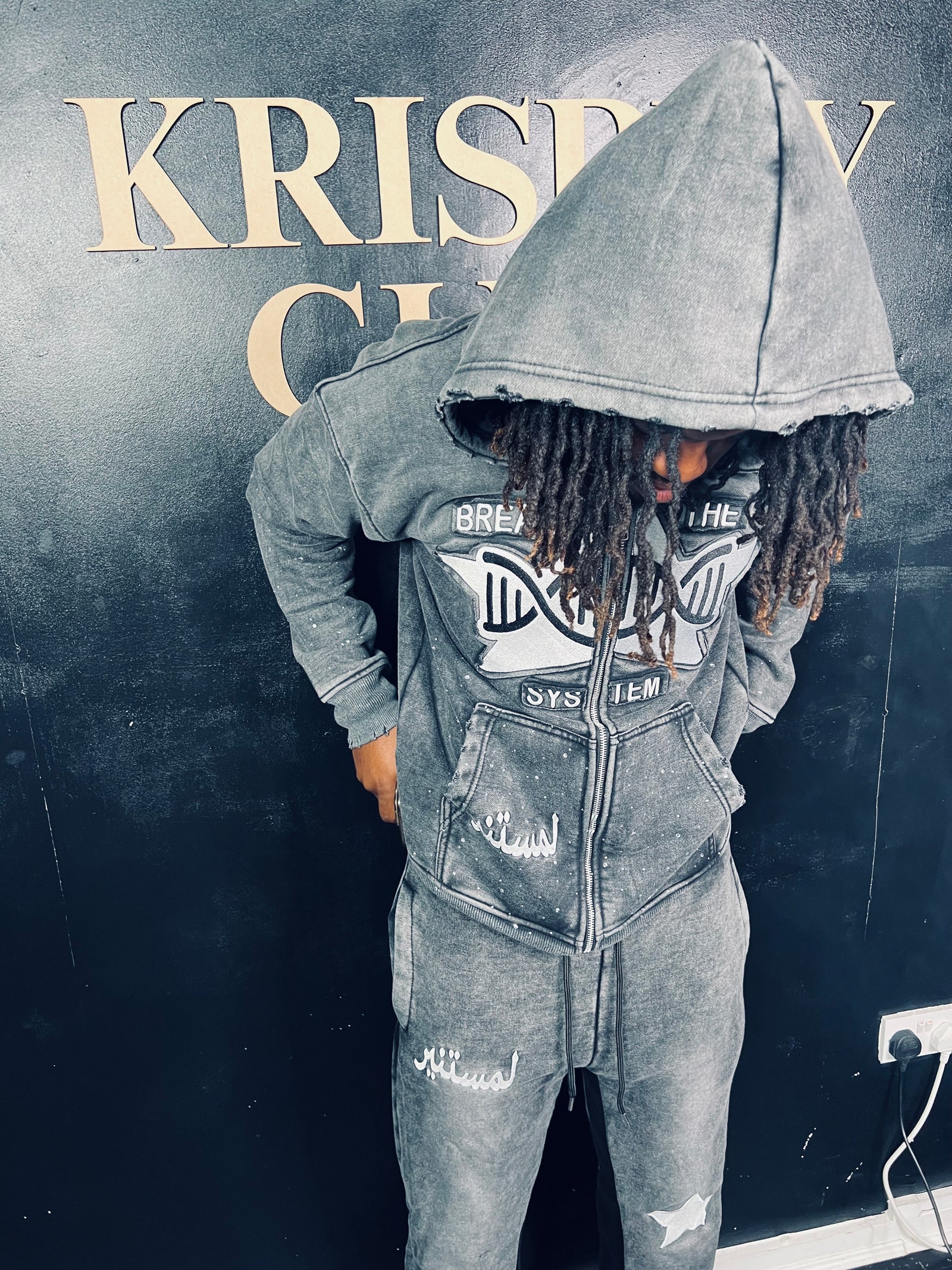 Marnzdrip Break The System 2.0 Acid Wash Diamond Tracksuit