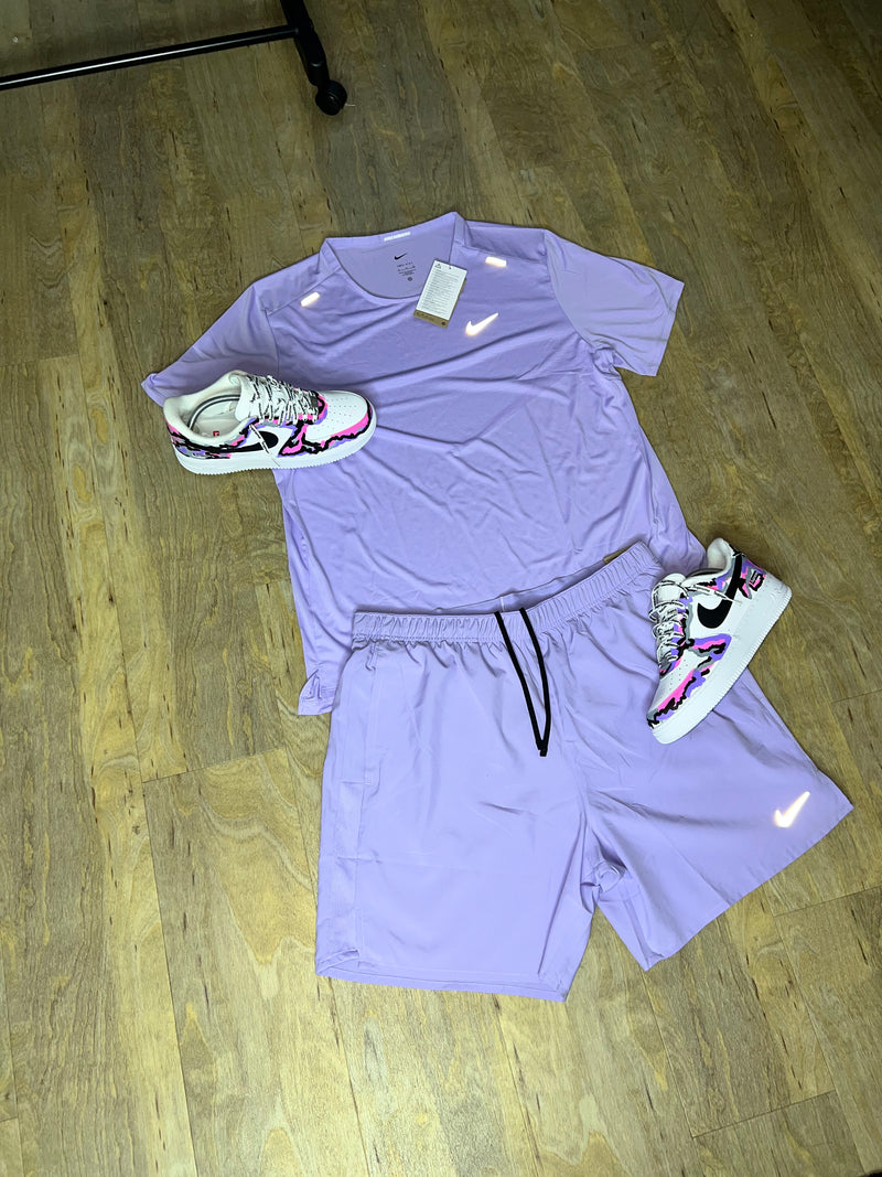 Nike Dri-FIT Rise 365 Stride Lilac / Purple Running Set ~ Size XL