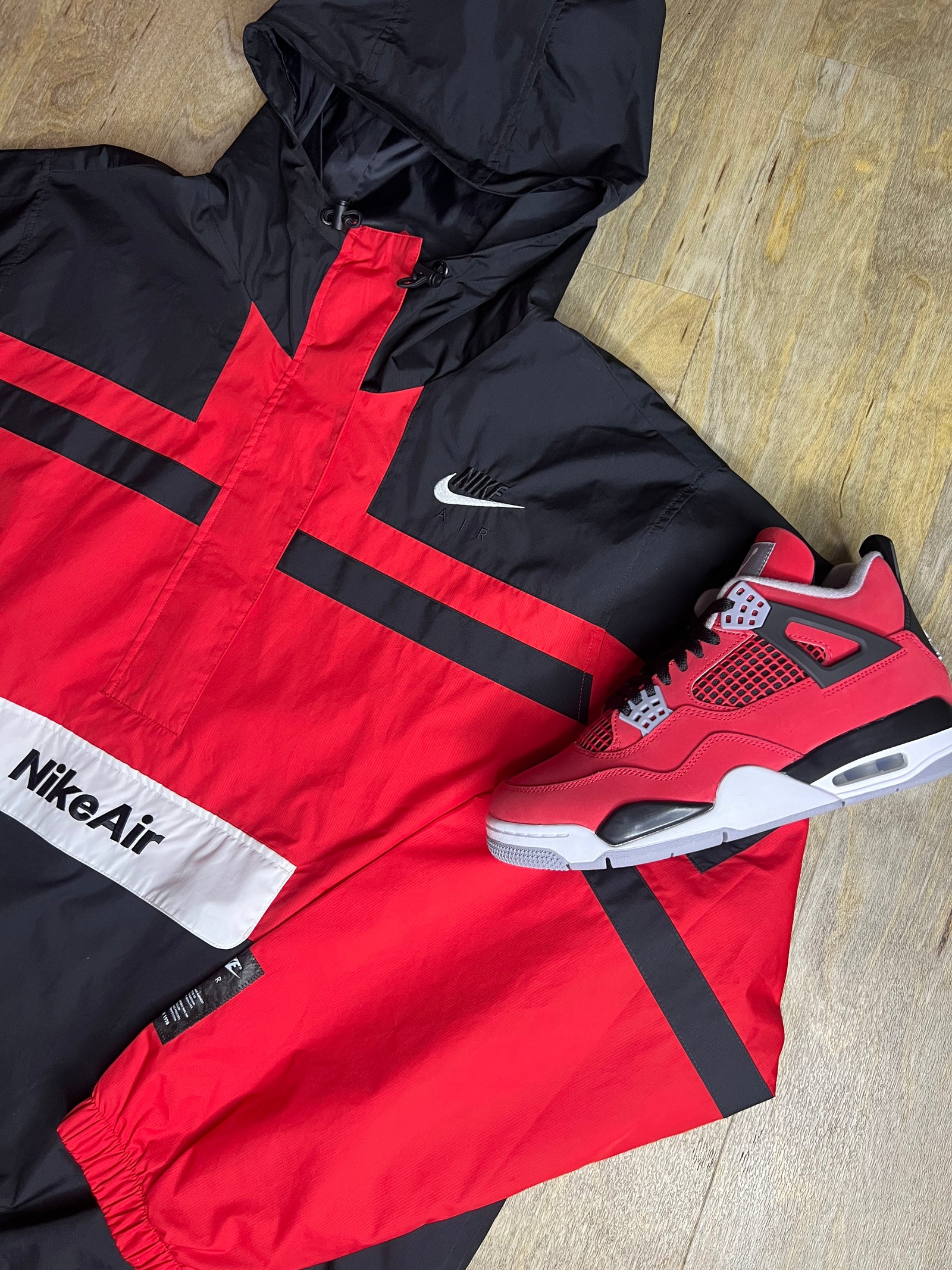 Red Nike Air “Dave” Half-Zip Jacket