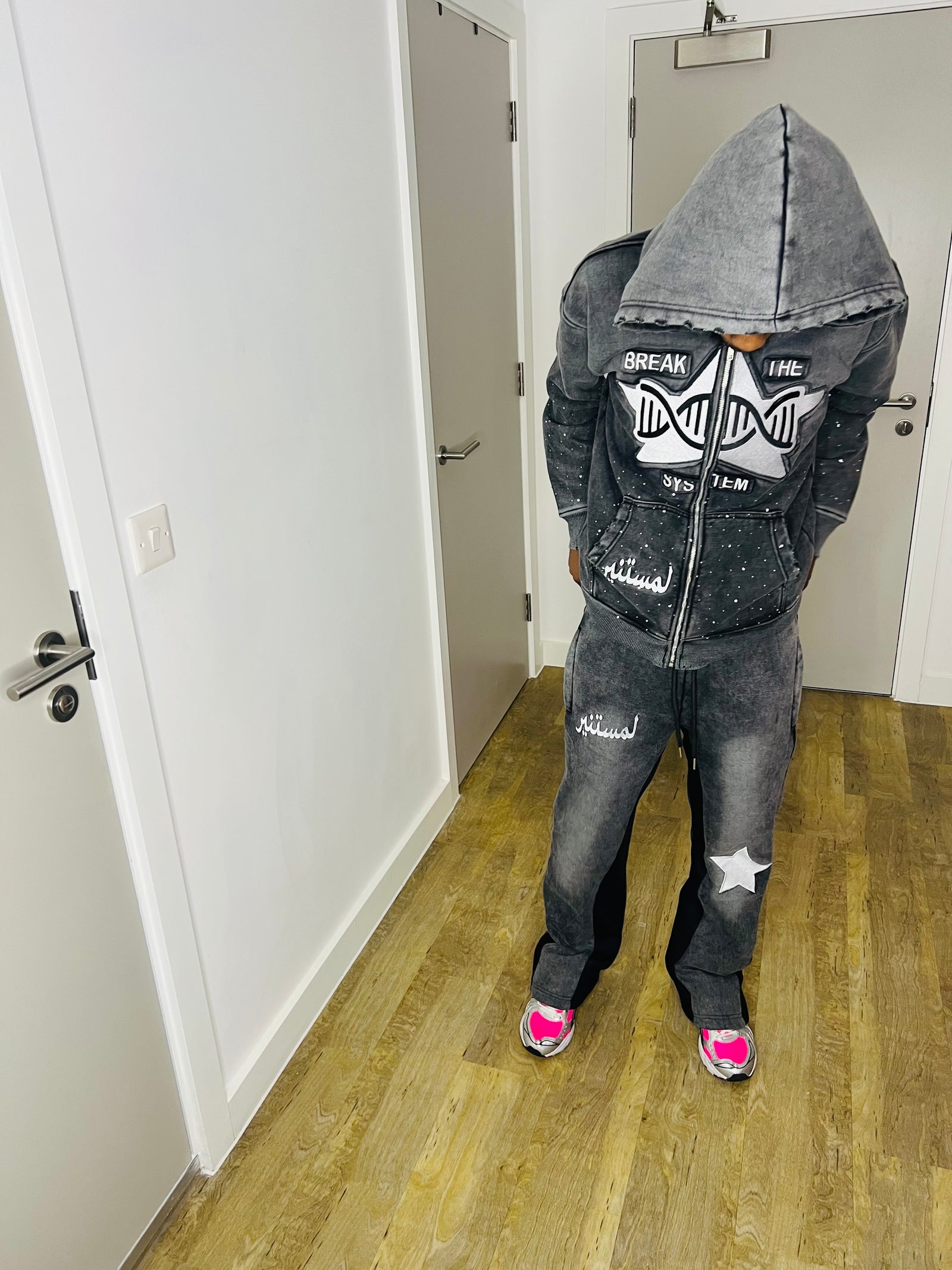 Marnzdrip Break The System 2.0 Acid Wash Diamond Tracksuit