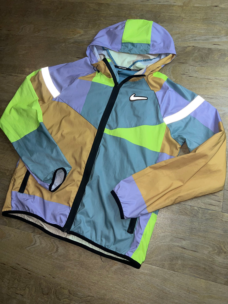 Nike Neon “Wild Run Patchwork” Windbreaker Jacket