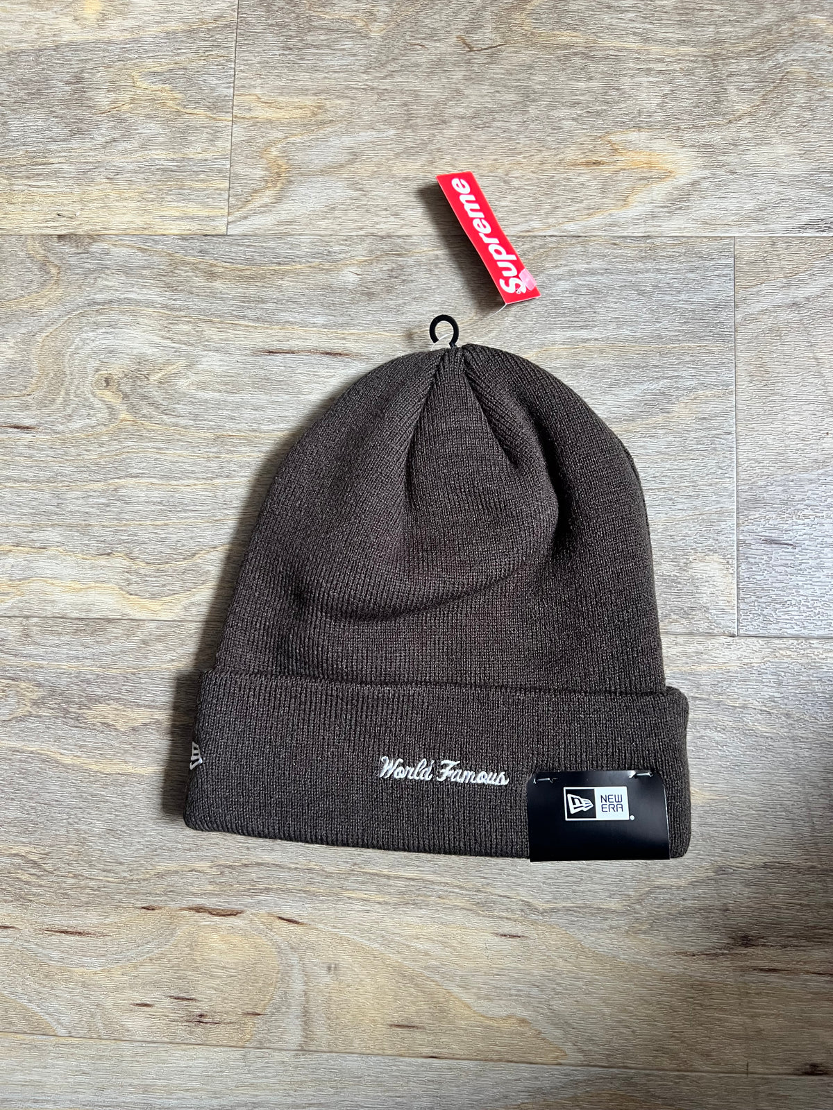 Supreme X New Era Box Logo Beanie (Brown) [FW22]