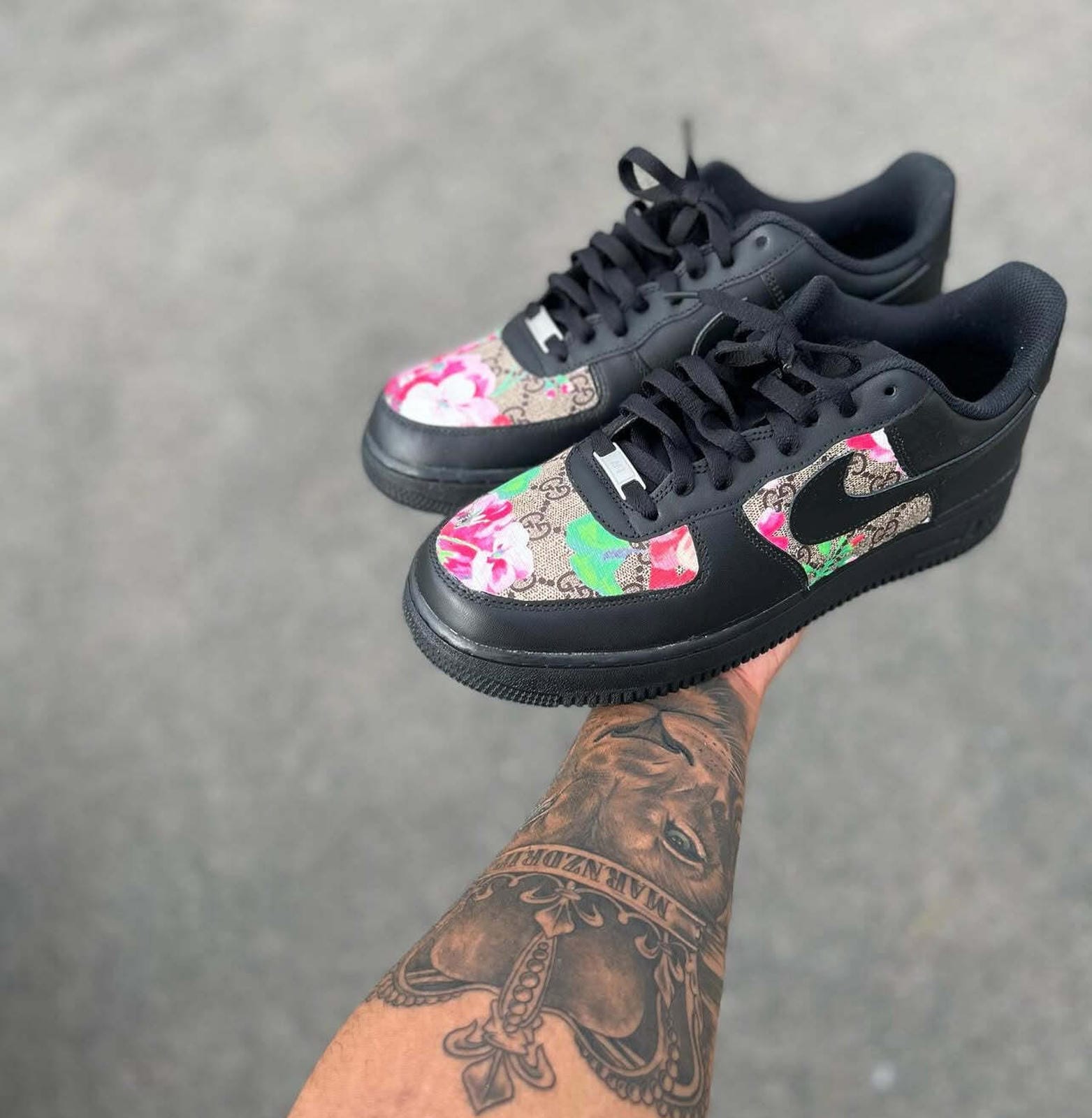 Nike Air Force 1 Gucci Blooms - Black