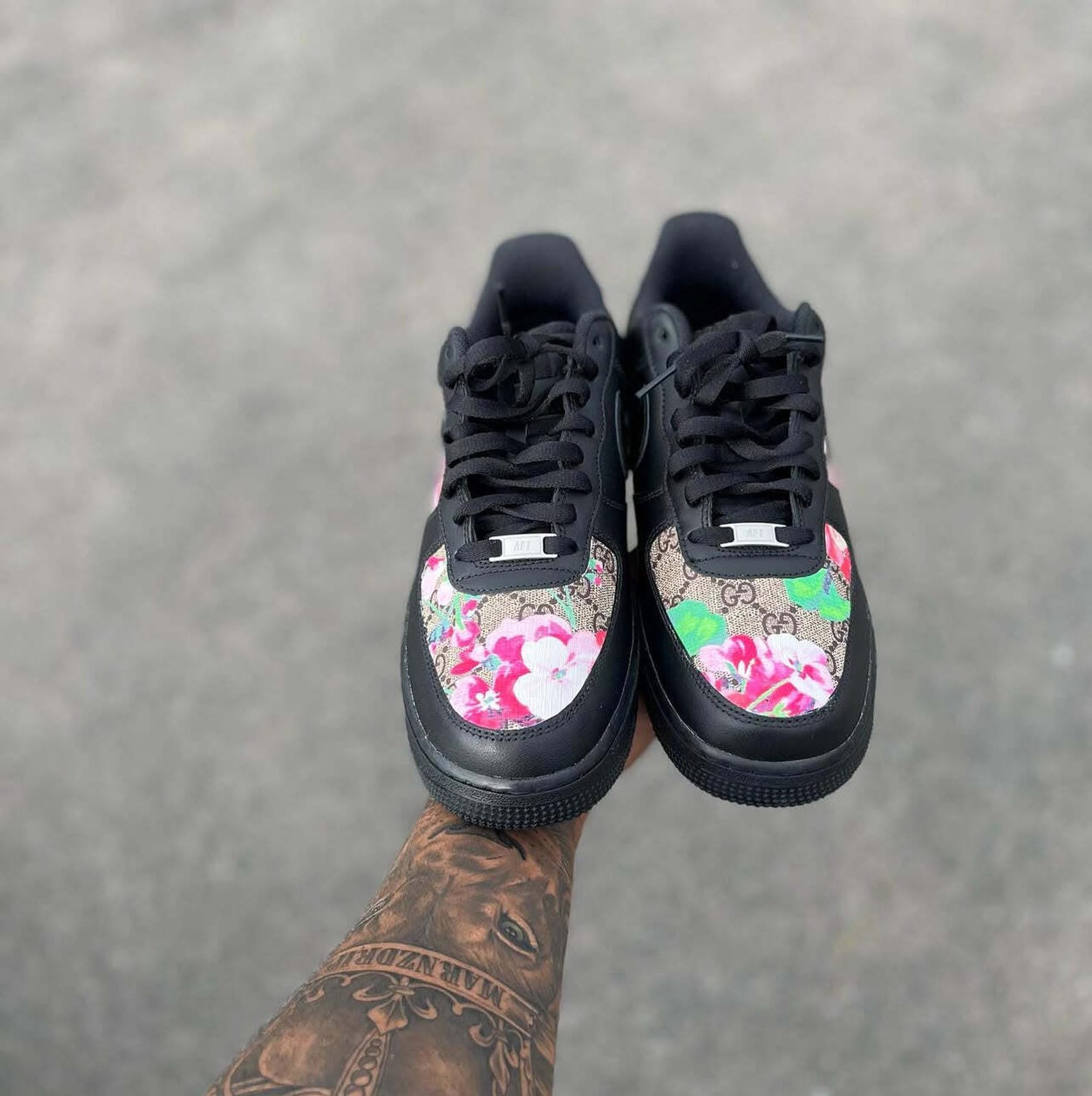 Nike Air Force 1 Gucci Blooms - Black