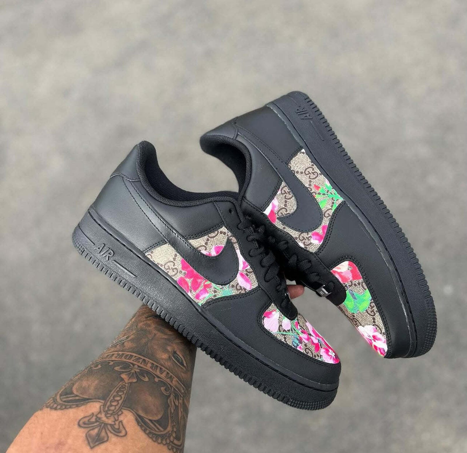 Nike Air Force 1 Gucci Blooms - Black