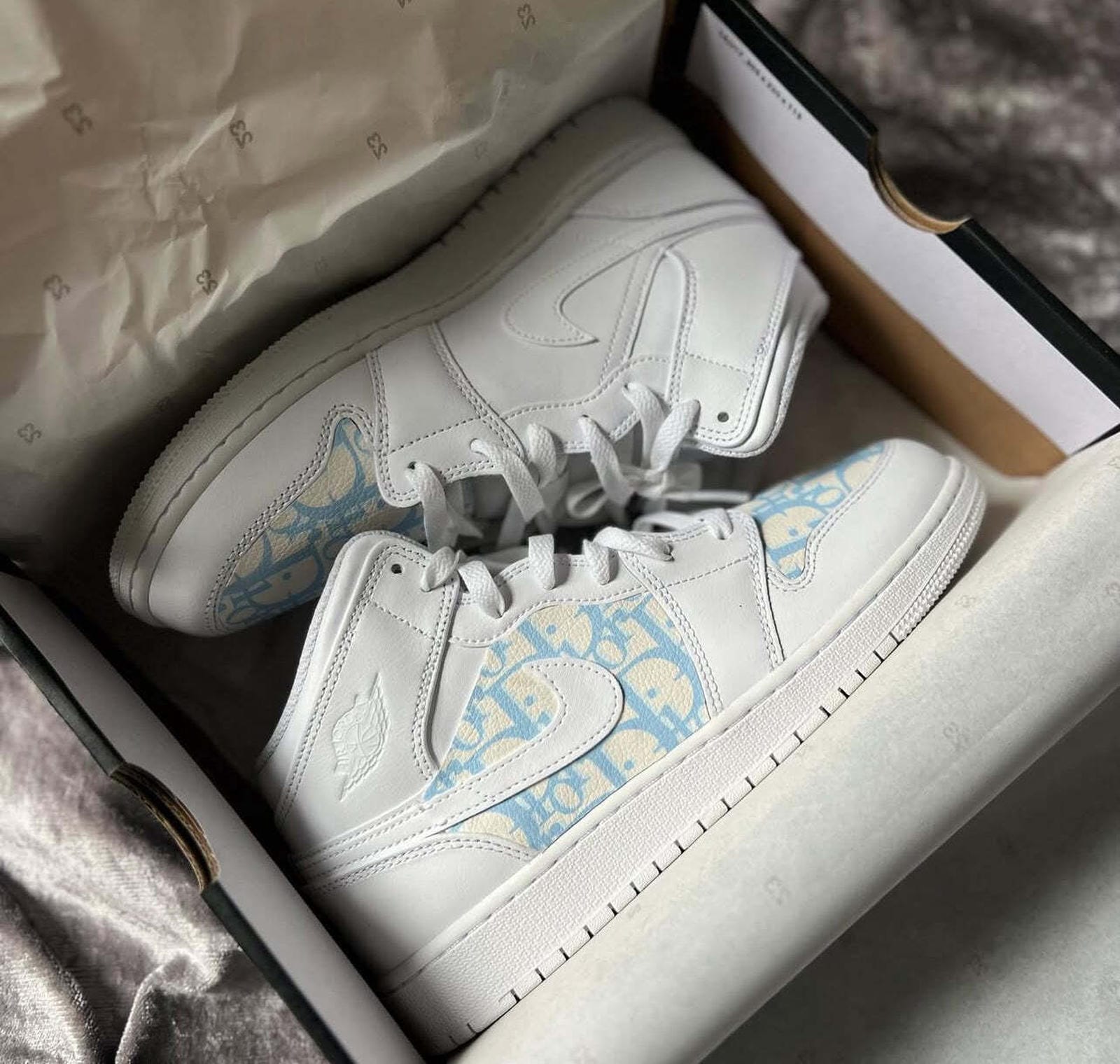 Nike Air Force 1 Dior Monogram - Baby Blue