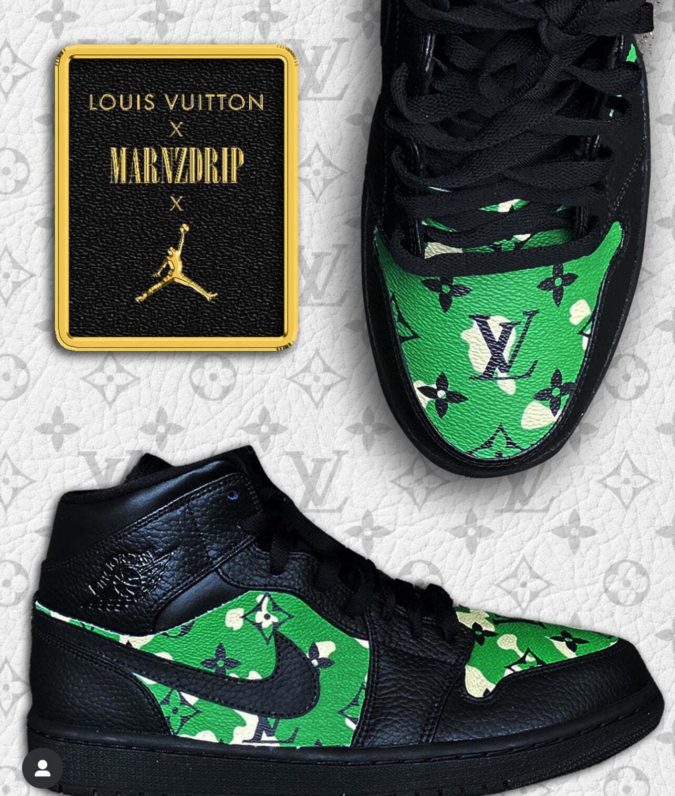 Jordan 1 Mid LV Camouflage - Black/Green