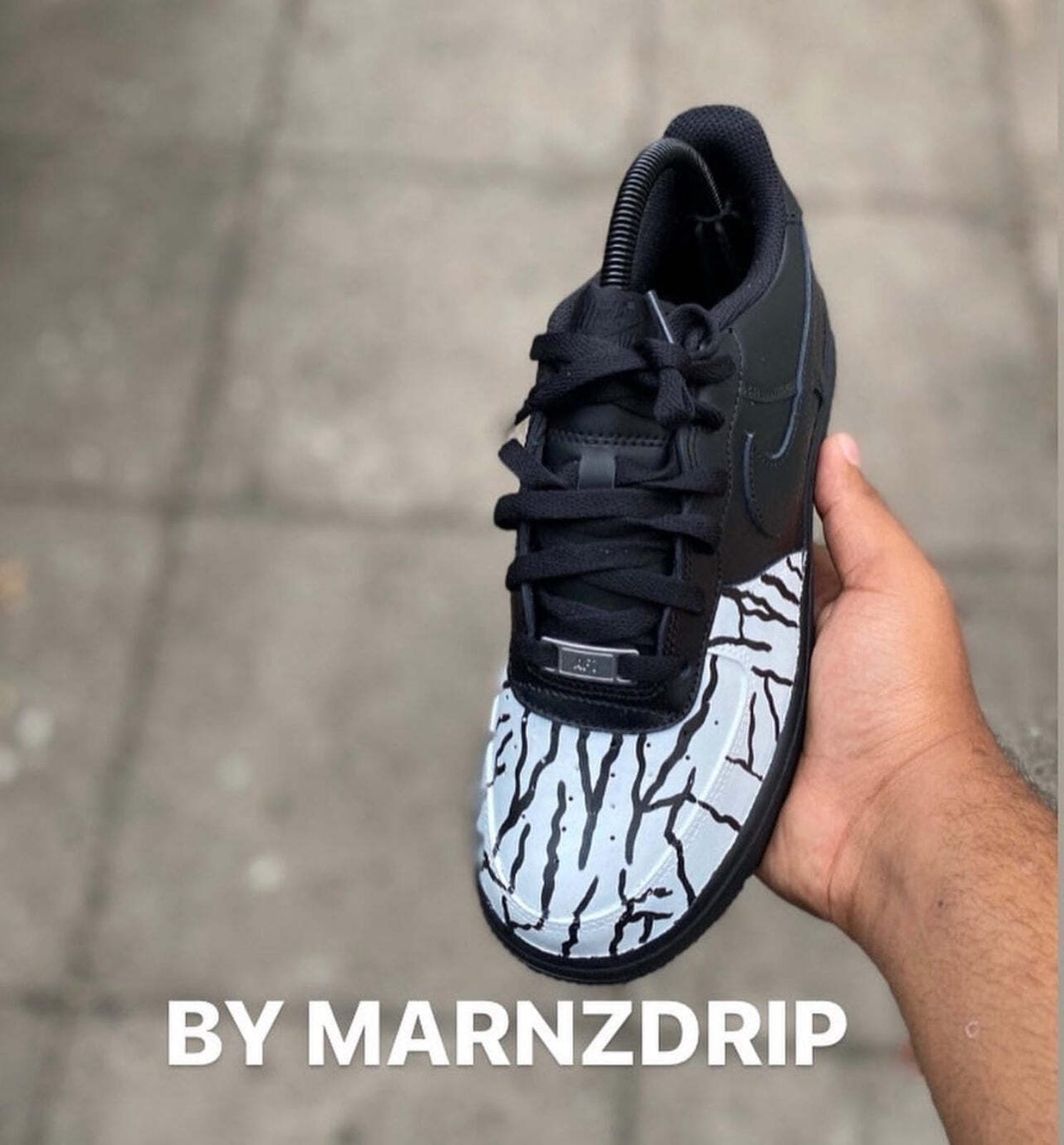 Nike Air Force 1 Zebra - Black/White