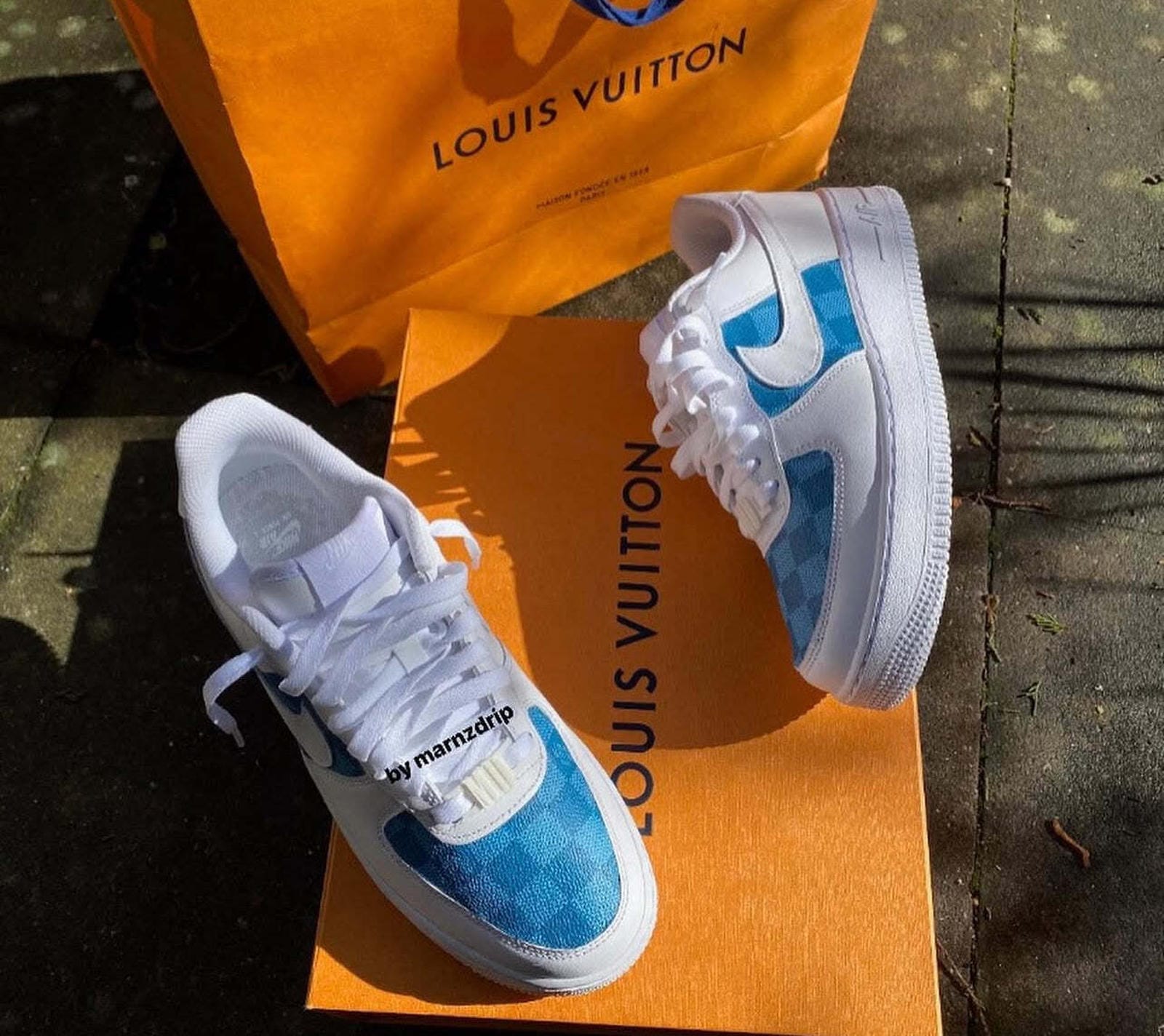 Nike Air Force 1 LV Damier - Blue