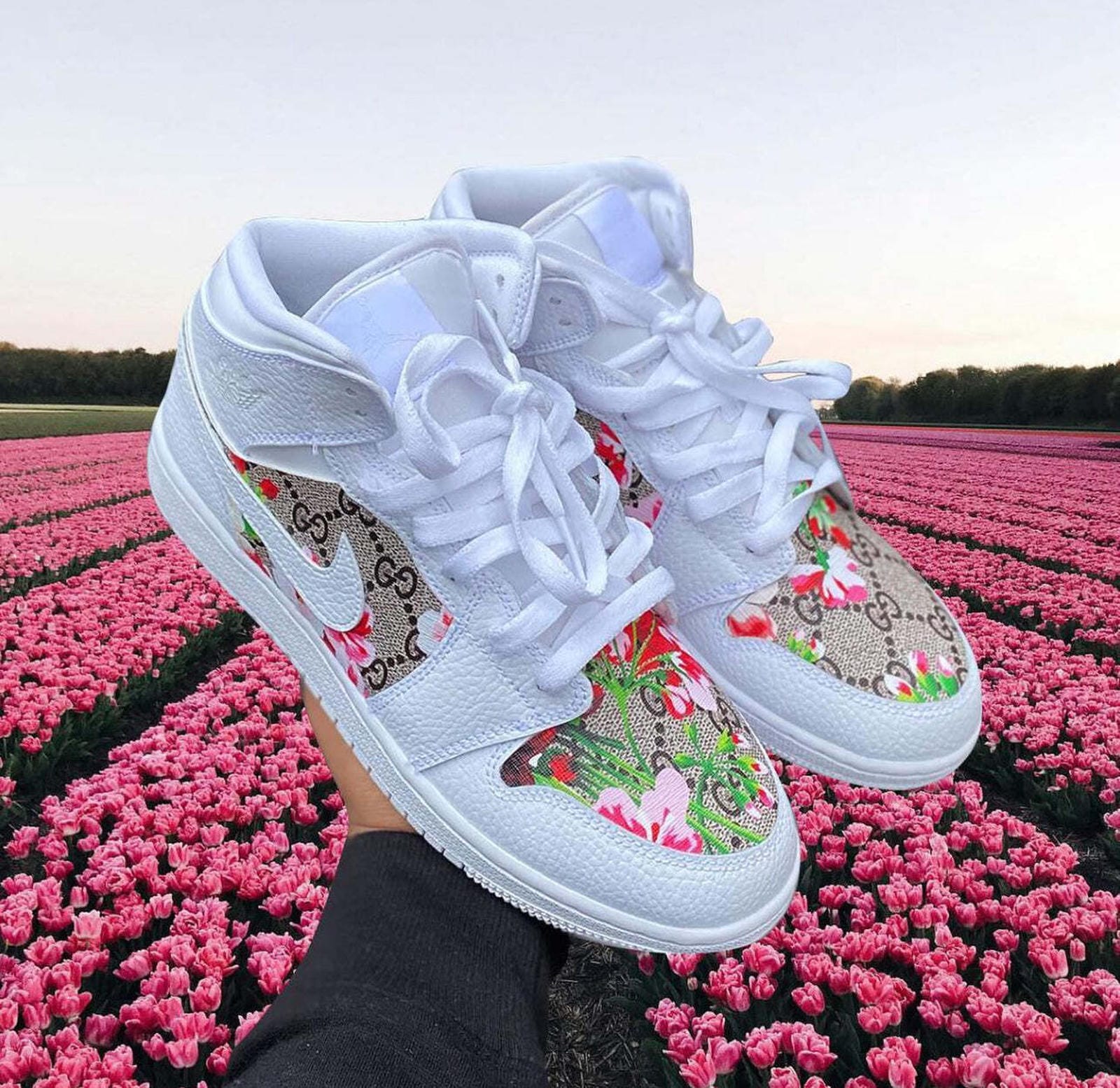 Nike Air Force 1 Pink Gucci Blooms
