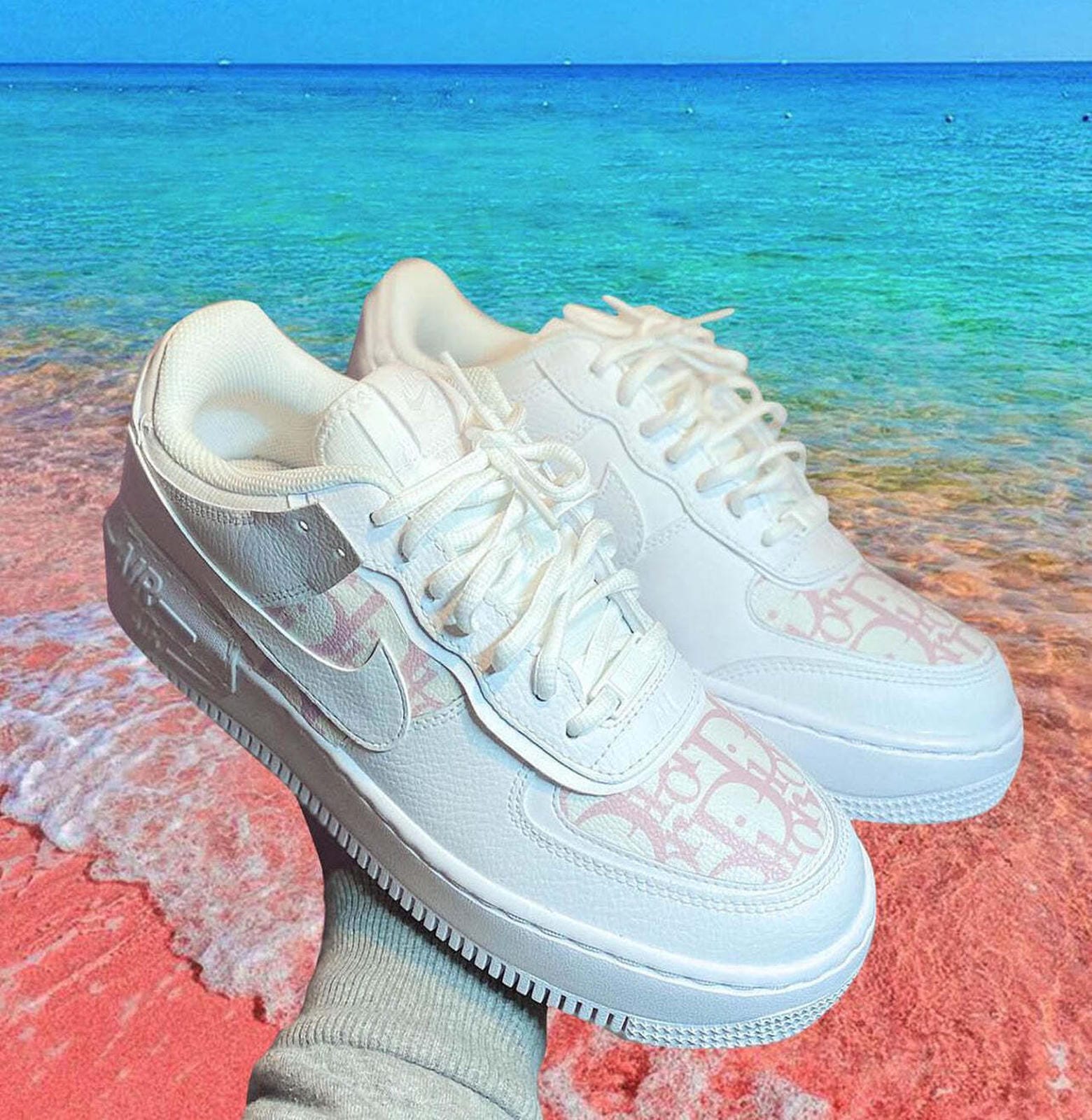 Nike Air Force 1 Dior Monogram - Pink/Cream