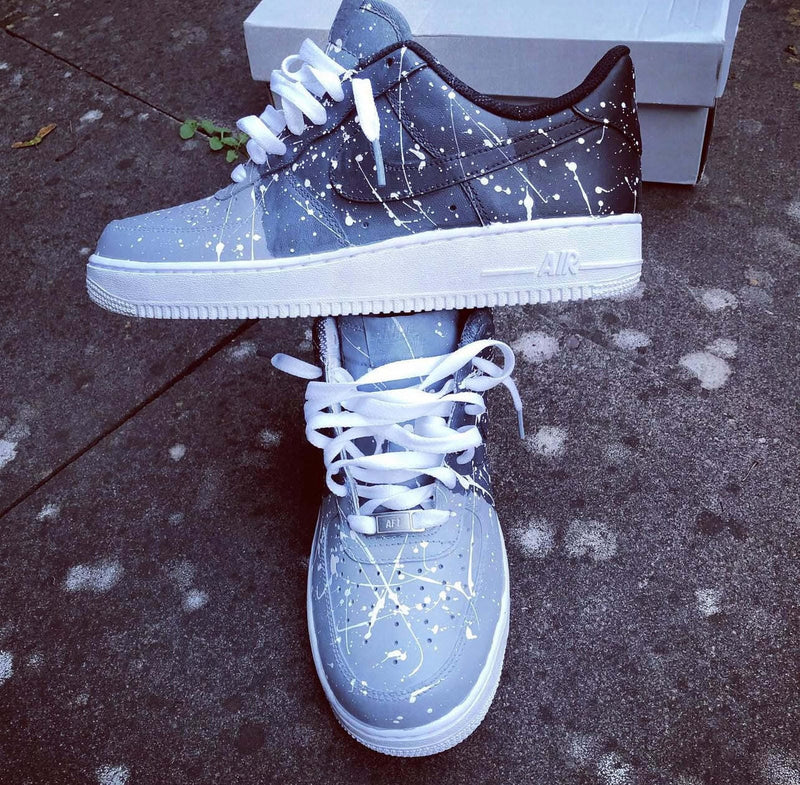 Nike Air Force 1 Grey Galaxy Paint Splash