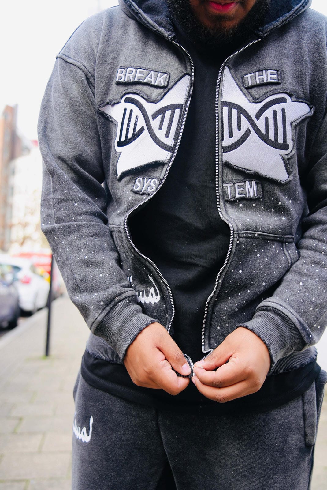 Marnzdrip Break The System 2.0 Acid Wash Diamond Tracksuit